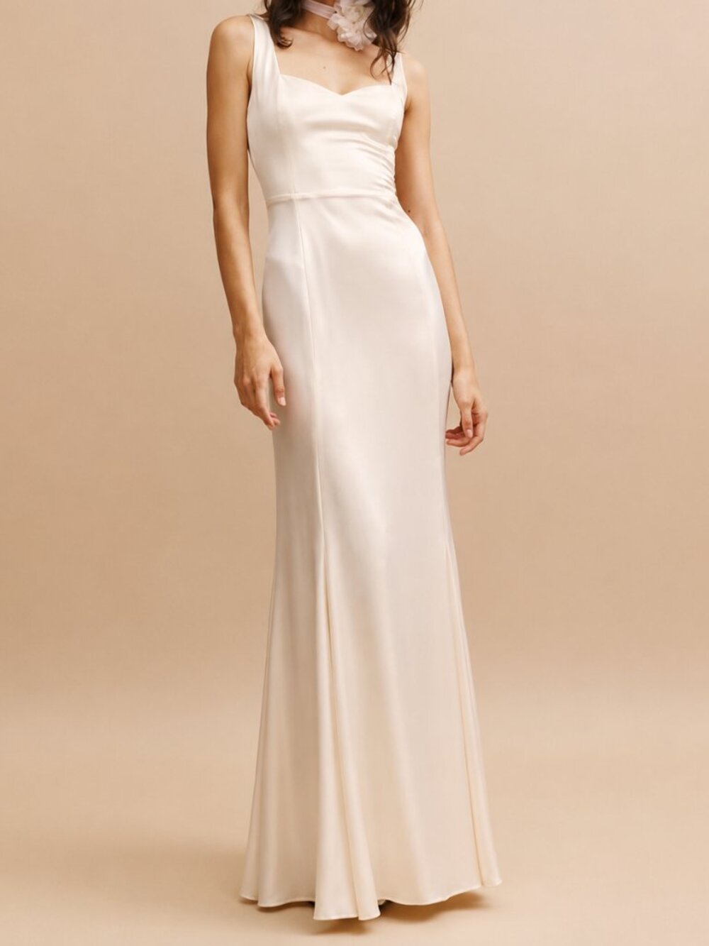 NWT Reformation Payton Satin Dress Dior Di Latte Cream Maxi Bridal Gown 10